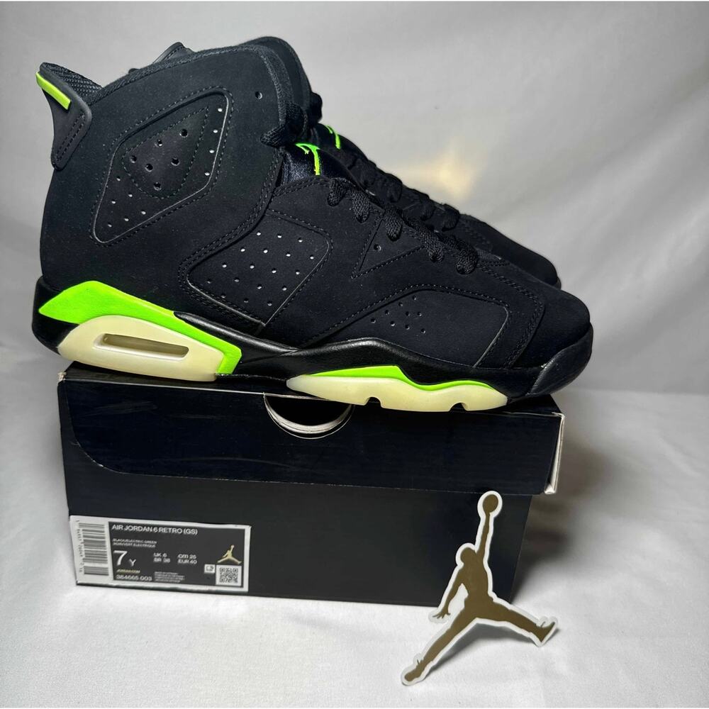 Size 7 - Nike Air Jordan 6 Retro GS Electric Green Men's Shoes